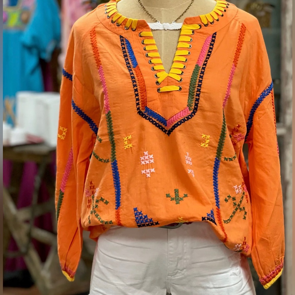 Tru Luxe Jeans Brand • Liana Top • Large • 100% Cotton Fabric top